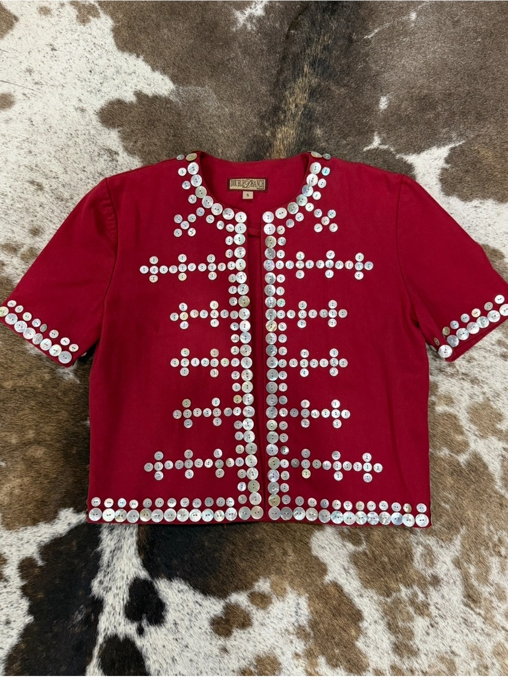 Double D Ranch Red Short-Sleeve Button Jacket